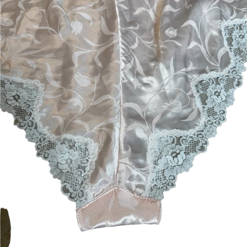 Vintage Laura Adams Womens Satin Silk Lace Teddie Lingerie Size Small - Picture 8 of 10